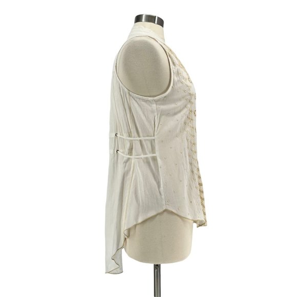 BURNING TORCH White Embroidered Top - Picture 5 of 8
